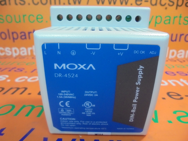 MOXA DIN-RAIL POWER SUPPLY DR-4524 - 裕益科技自動化設備可程式編碼器PLC分散式控制系統DCS